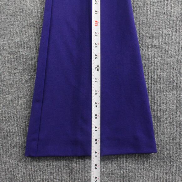 Reiss Pants Women 6 Dylan Flared High Rise Trousers Purple Work Bootcut Business - Picture 16 of 16